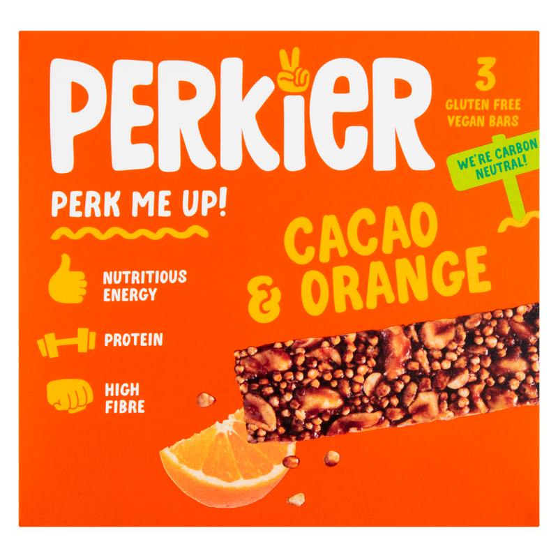 Perkier Cacao & Orange Bars, 3 x 35g