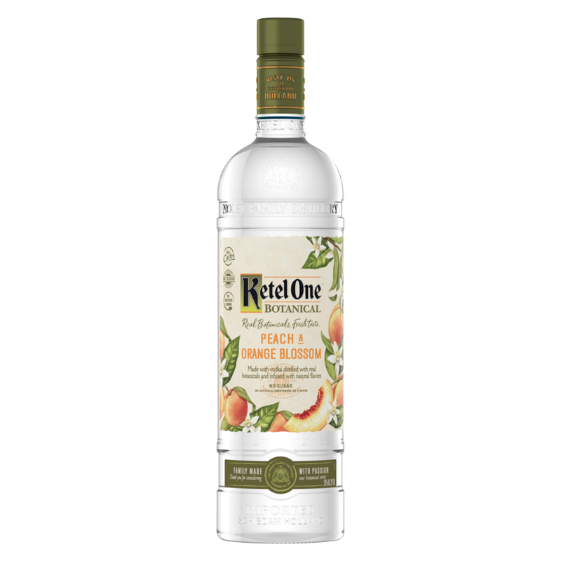 Ketel One Botanical Peach & Orange Blossom Vodka, Distilled With Real Botanicals And Infused With Natural Flavors, 1 L (60 Proof)