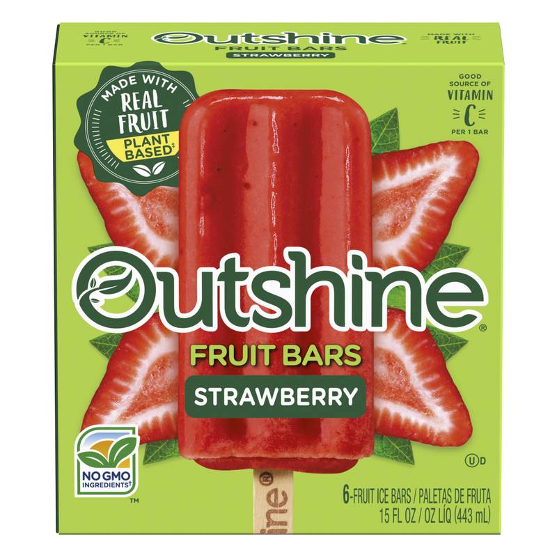 Outshine Strawberry Frozen Fruit Bars, 6ct