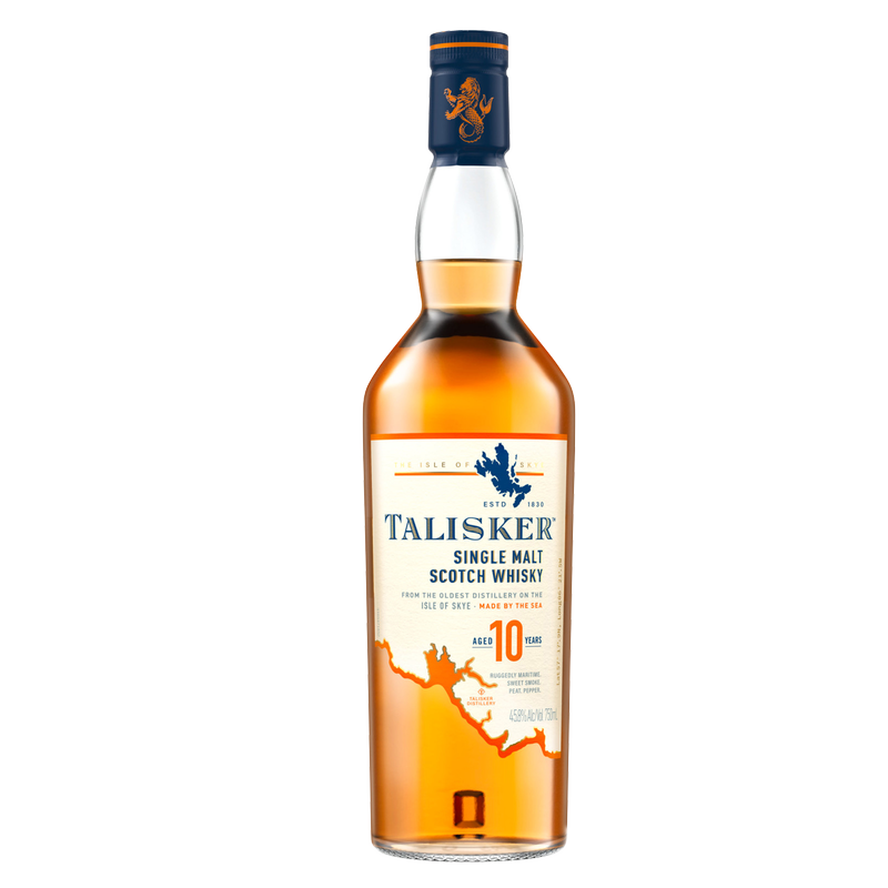 Talisker 10 Year Old Single Malt Scotch Whisky, 750 mL