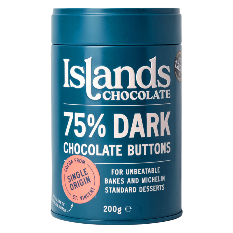 Island Chocolate 75% Dark Chocolate Buttons, 200g