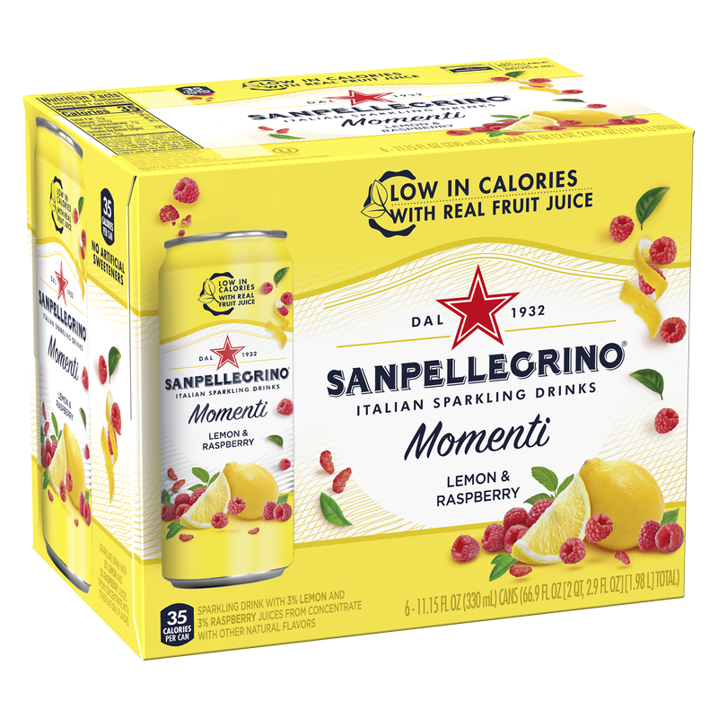Sanpellegrino Momenti Lemon & Raspberry 6pk 11.15oz