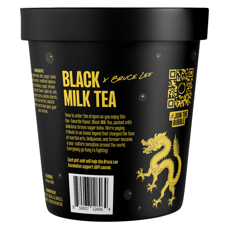 Boba x Ice Cream Black Milk Tea (Bruce Lee) Pint Ice Cream fast