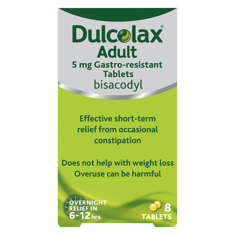 Dulcolax Adult Constipation Relief Laxative, 8pcs