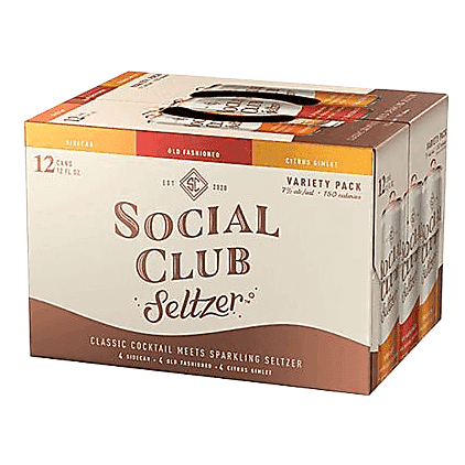 Social Club Seltzer Variety Pack 12pk 12oz Can