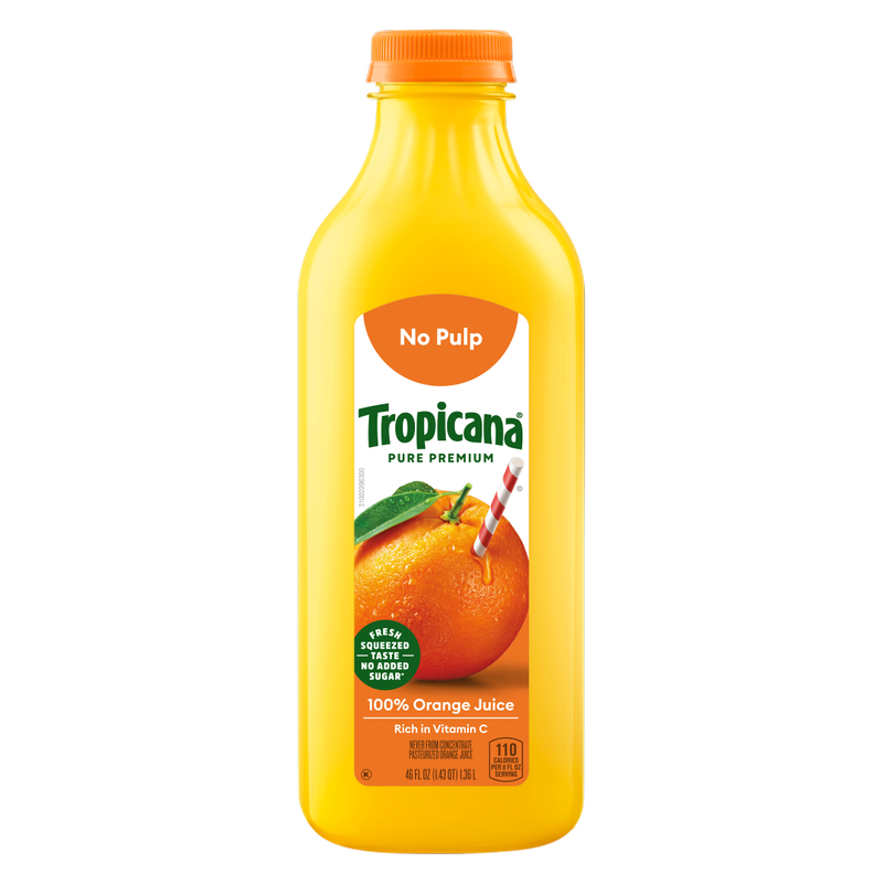 Tropicana No Pulp Orange Juice 46oz