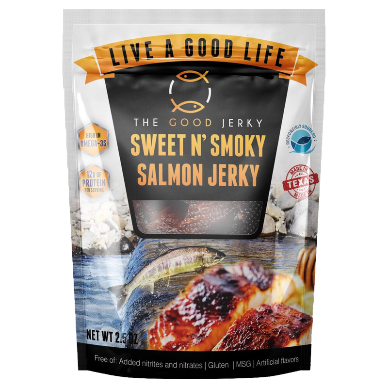 The Good Jerky Sweet N Smoky Salmon Jerky 2.5oz