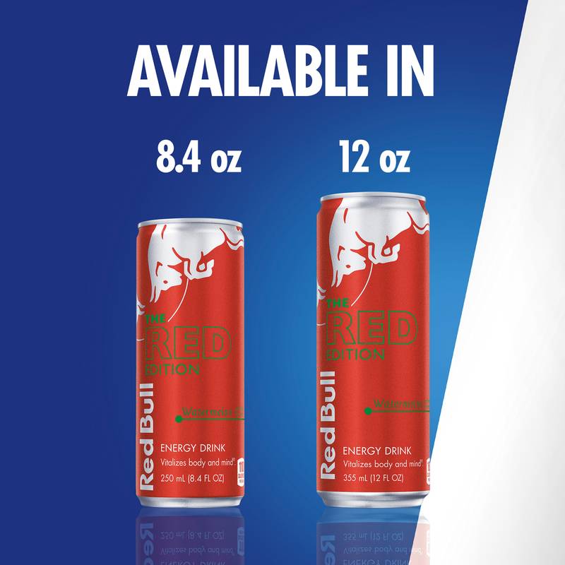 Red Bull Red Edition Watermelon Energy Drink 24pk 12oz Can- XL