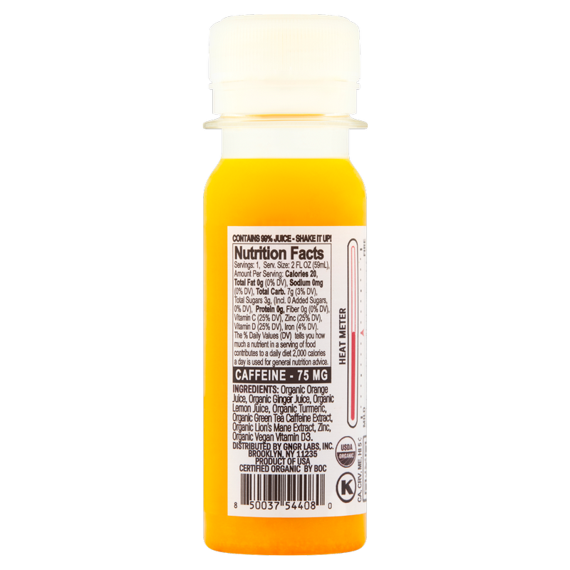 GNGR Organic Energy Booster 2oz Btl