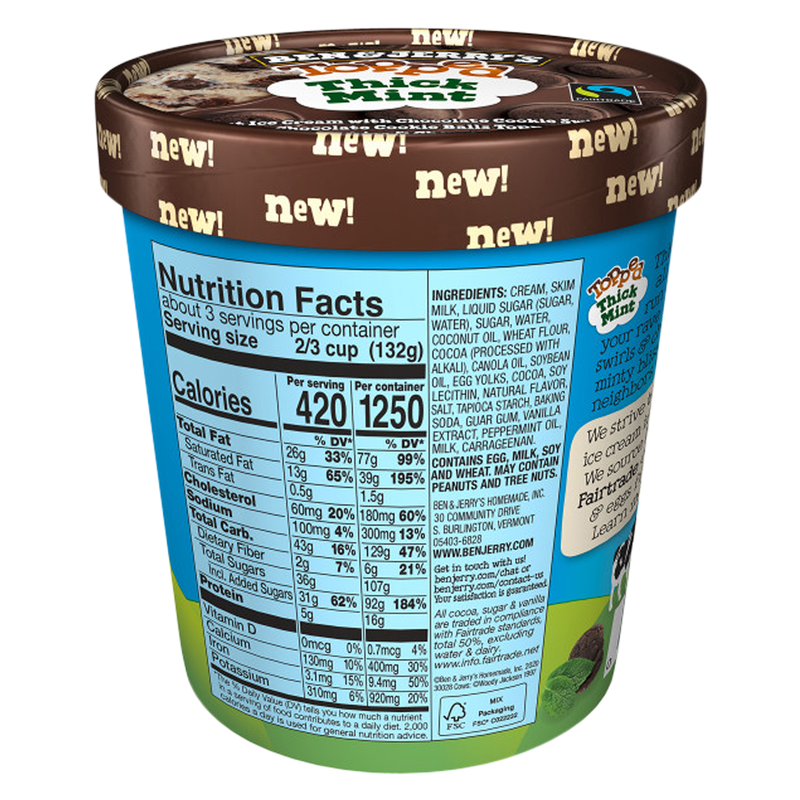 Ben & Jerry's Topped Thick Mint Ice Cream Pint