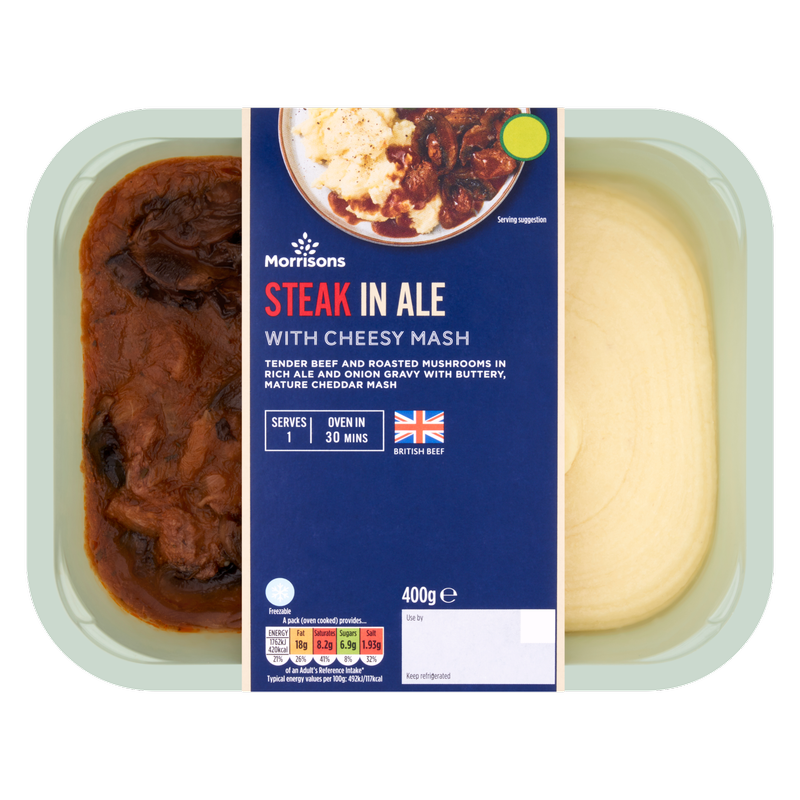 Morrisons Steak in Ale with Cheesy Mash, 400g