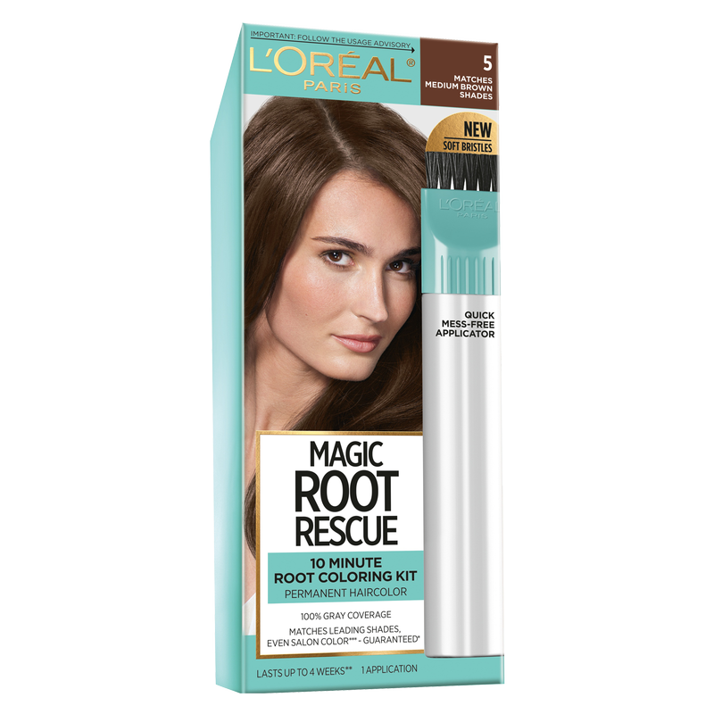 L'Oreal Root Rescue 10 Minute Root Coloring Kit, 5 Medium Brown, 1 Application