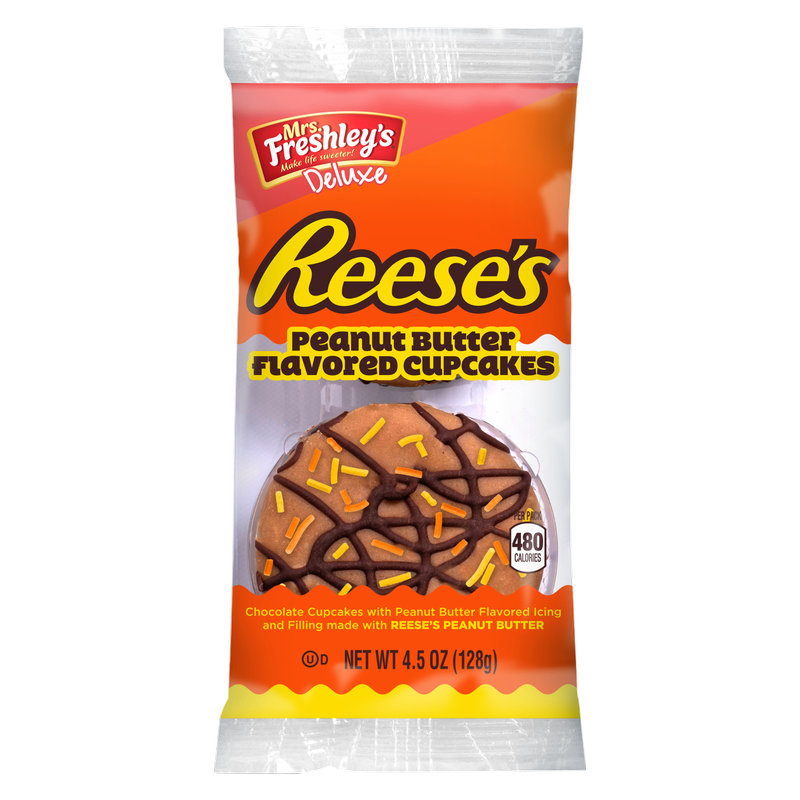 Mrs. Freshley's Deluxe Reese’s® Peanut Butter Flavored Cupcakes, 4.5 oz