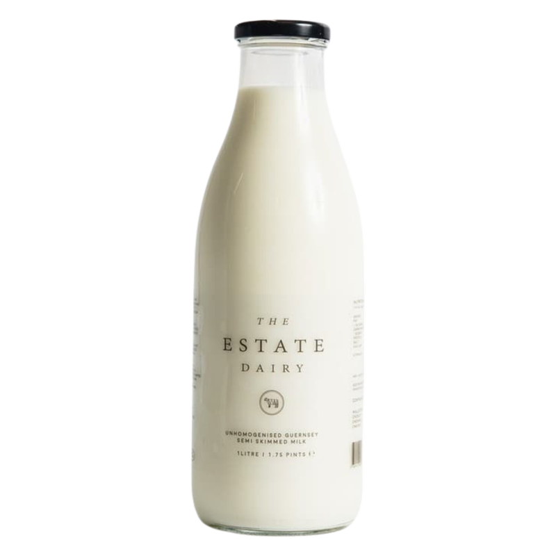 The Estate Dairy Semi-Skimmed Milk Non-Homogenised, 1L