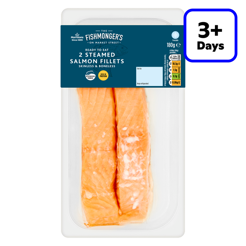 Morrisons Steamed Salmon Fillets, 180g
