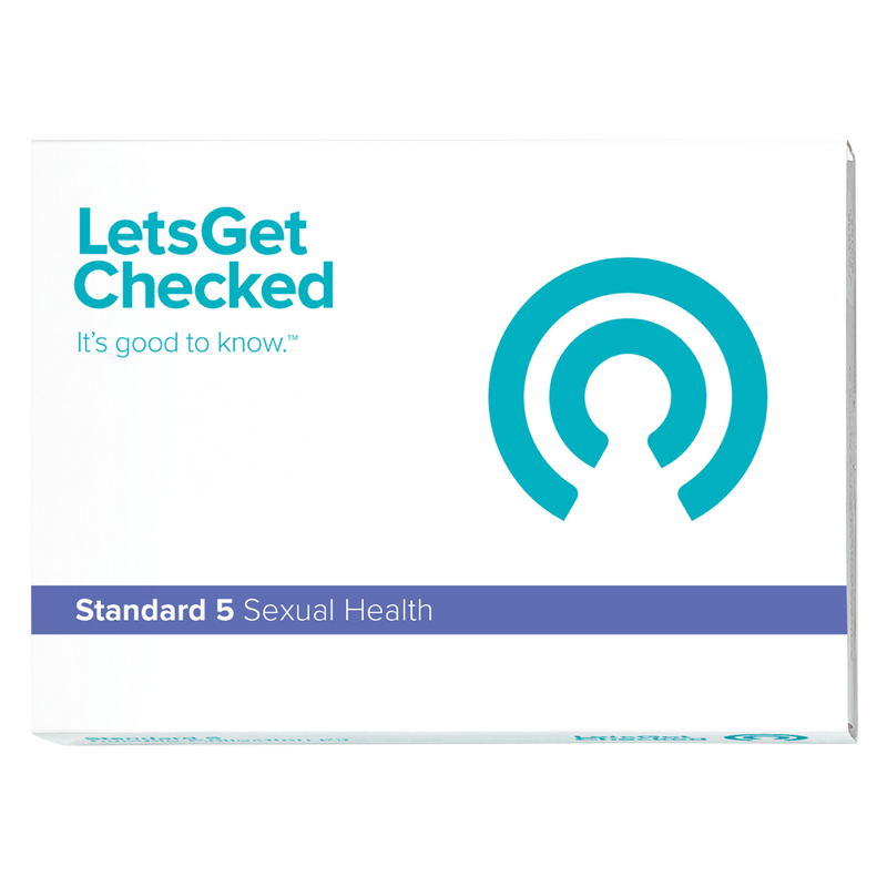 LetsGetChecked STD, Standard 5, Chlamydia, Gonorrhea, Syphilis, Trichomoniasis, HIV (I, II, P24 antigen) Test