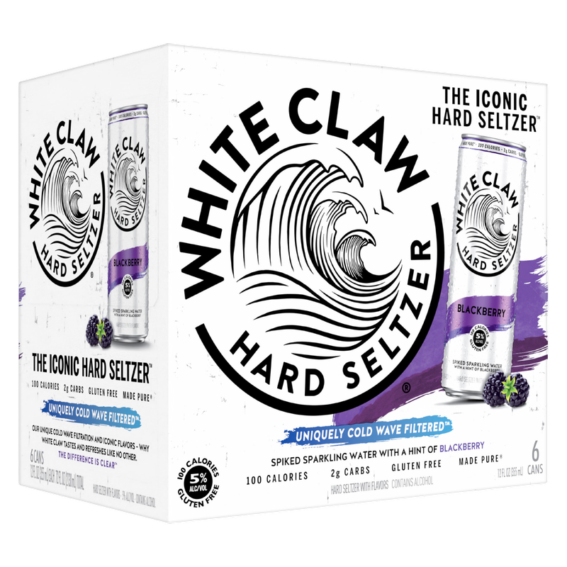 White Claw Seltzer Blackberry 6pk 12oz Can 5.0% ABV