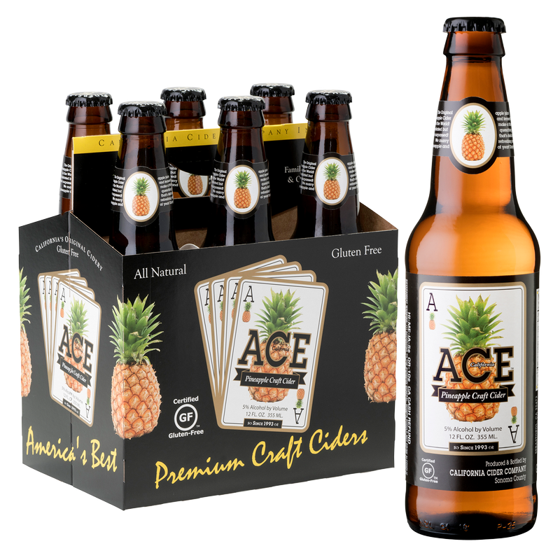 ACE Cider Pineapple 6pk 12oz Btl 5.0% ABV