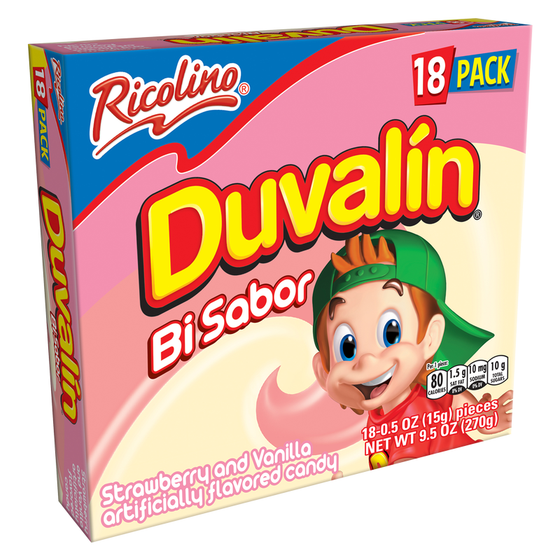 Ricolino Duvalin Fresa Strawberry and Vanilla 18ct