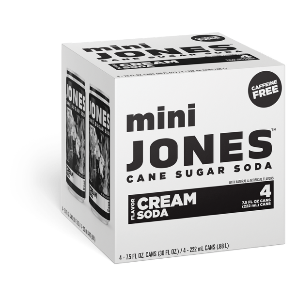 Jones Soda Cream Mini Cans 4pk 7.5oz