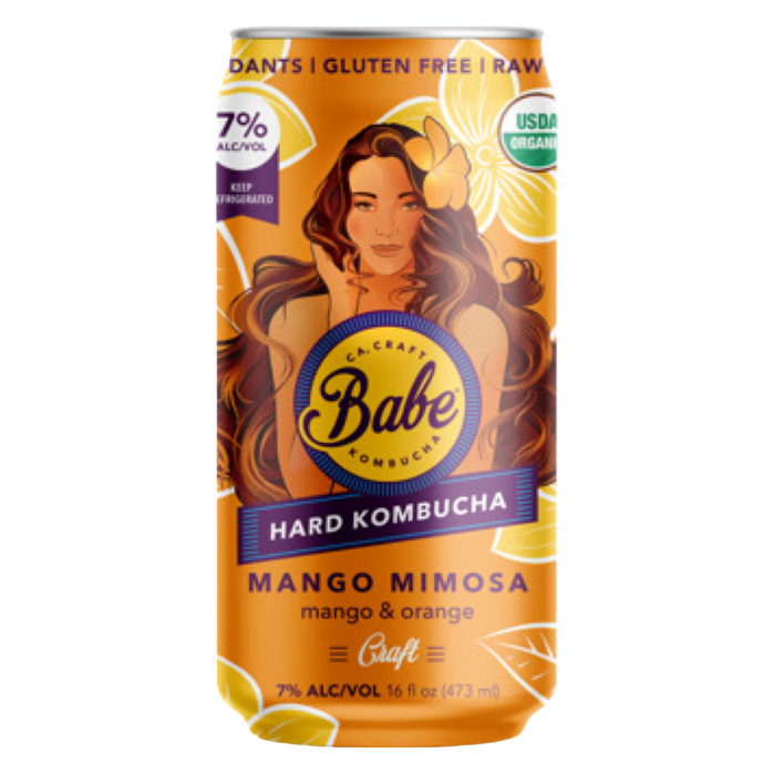 Babe Hard Kombucha Mango Mimosa 16oz Can