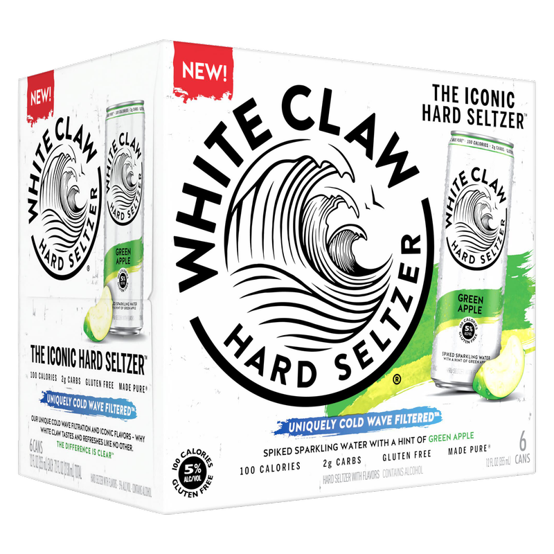 White Claw Seltzer Green Apple 6pk 12oz Can 5.0% ABV