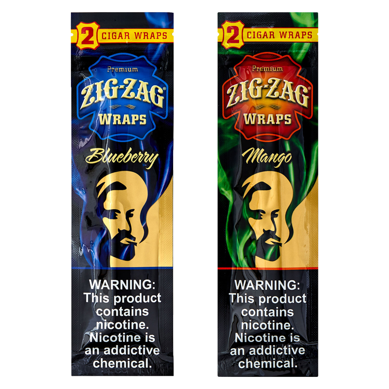 Zig Zag Mango & Blueberry Blunt Wraps 2pk Each