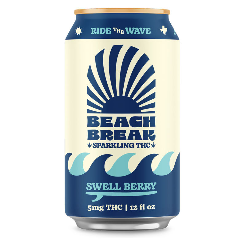 BEACH BREAK Swellberry bebida con 5 mg de THC, paquete de 4 latas de 12 oz