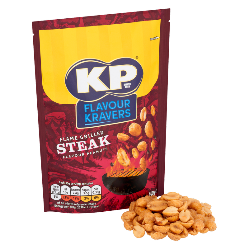 KP Flame Grilled Steak Flavour Peanuts, 140g