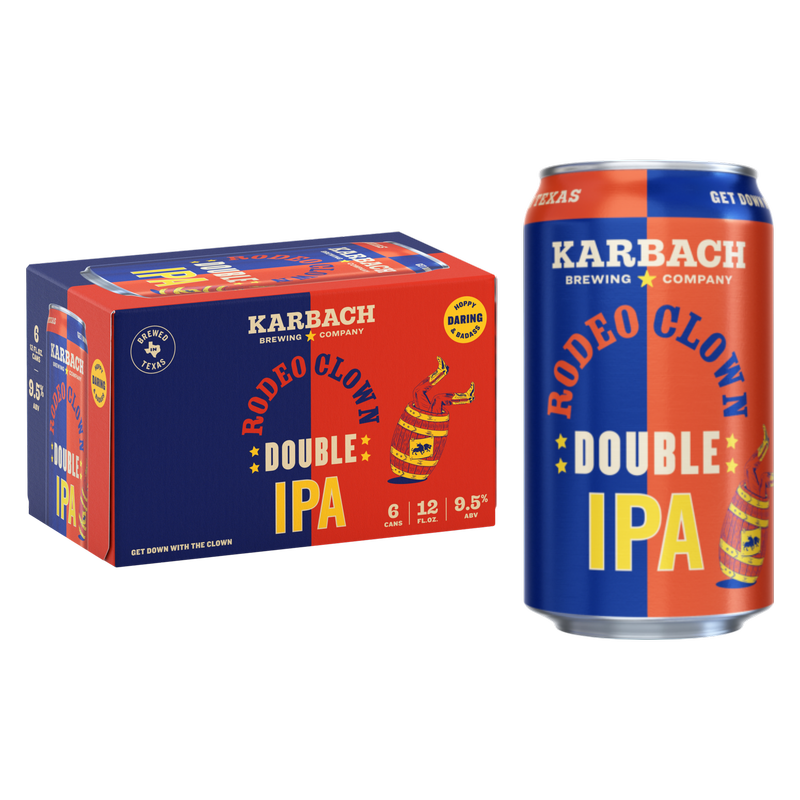 Karbach Rodeo Clown Double IPA 6pk 12oz Can 9.5% ABV - Delivered In As ...
