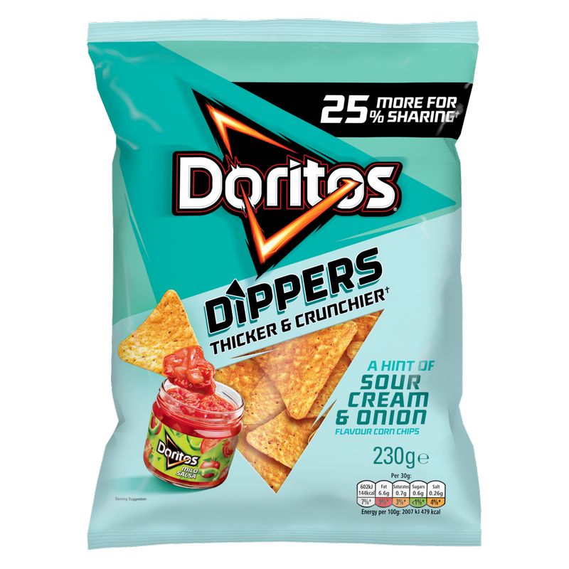 Doritos Dippers Hint of Sour Cream and Onion, 230g