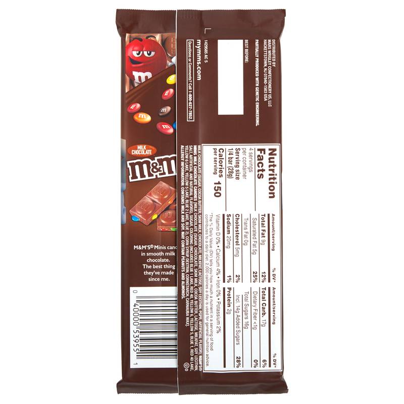 M&M's Milk Chocolate Bar 4oz
