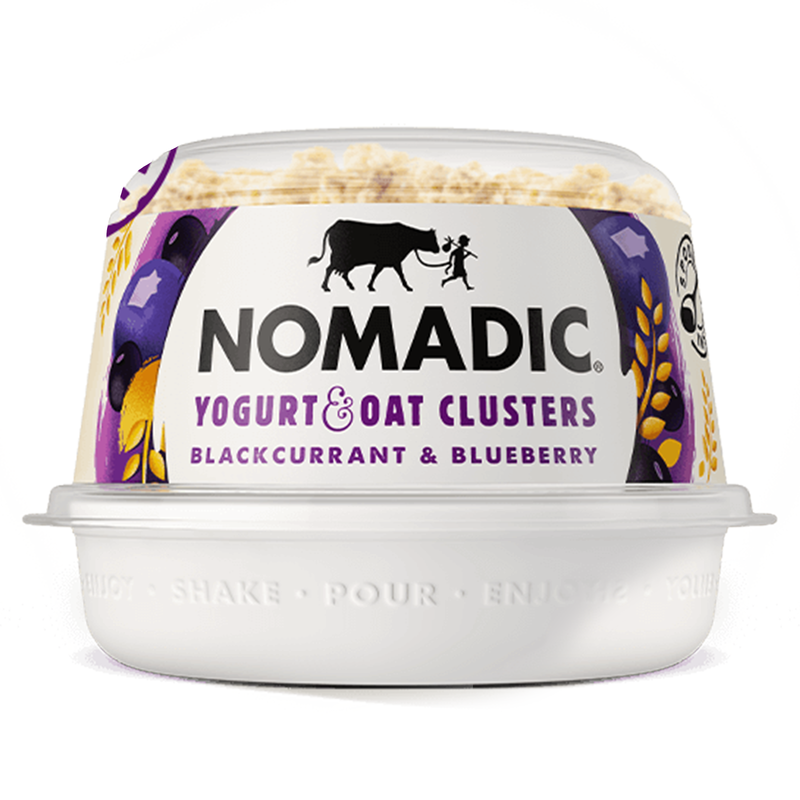 Nomadic Yoghurt & Oat Clusters Blackcurrant & Blueberry, 169g