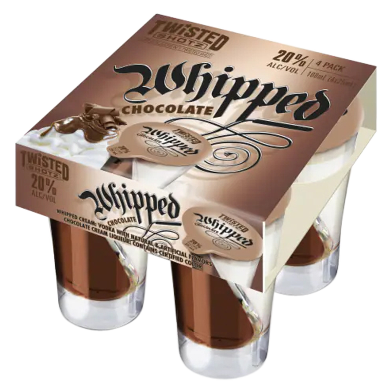 Twisted Shotz Whipped Chocolate 4pk 25ml