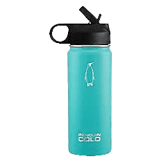 Penguin Teal Insulated Stainless Steel Bottle 18oz