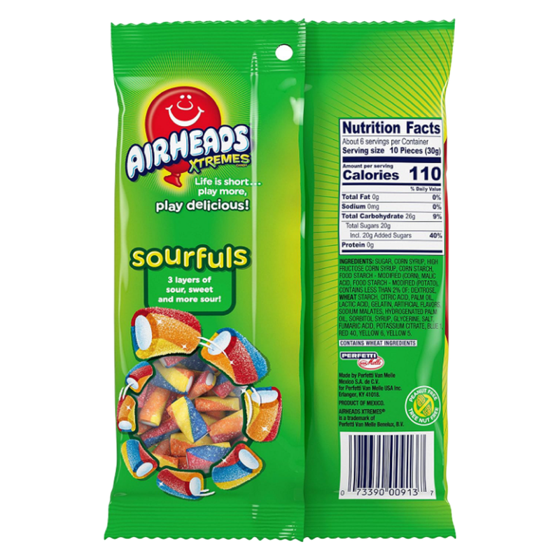 Airheads Xtremes Sourfuls Rainbow Berry Bites, 6oz