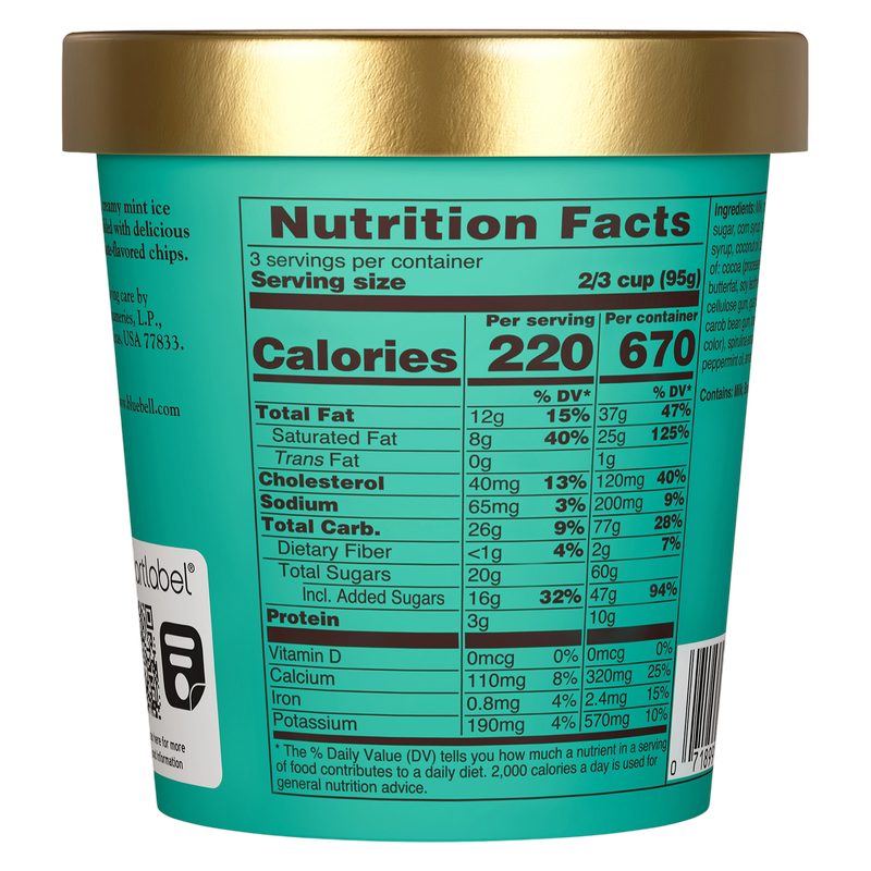 Blue Bell Mint Chocolate Chip Ice Cream Pint