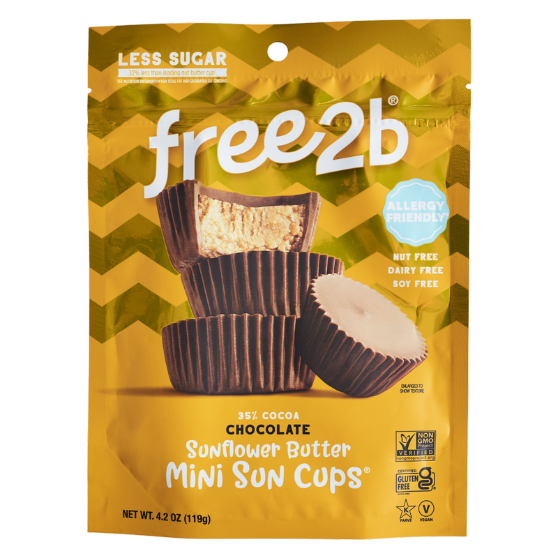 Free 2 B Mini Chocolate Sun Butter Sun Cups 3.5oz