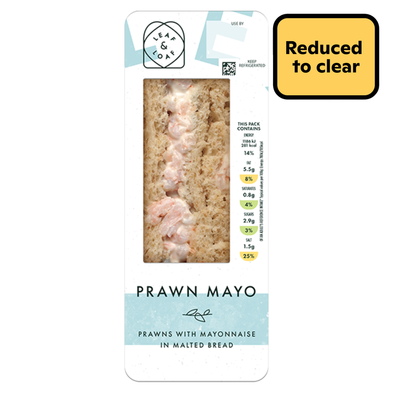 Reduced - Leaf & Loaf Prawn Mayonnaise Sandwich, 1pcs