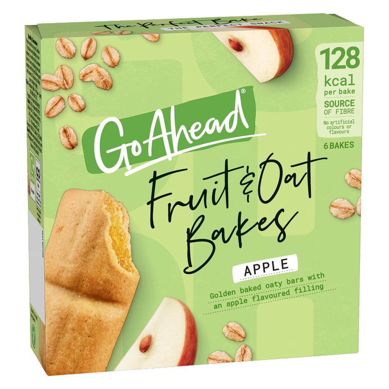Go Ahead 6 Fruit & Oat Bakes Apple, 210g