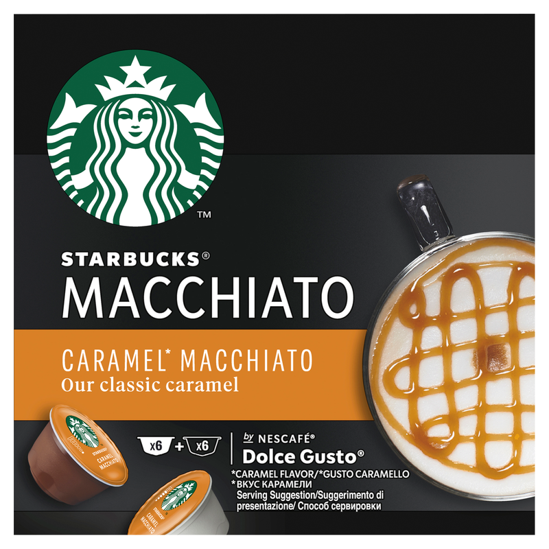 Starbucks Caramel Macchiato Dolce Gusto Coffee Pods, 12pcs