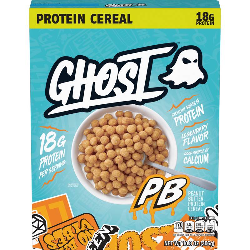 General Mills Ghost High Protein Peanut Butter Cereal, 10.8oz. 