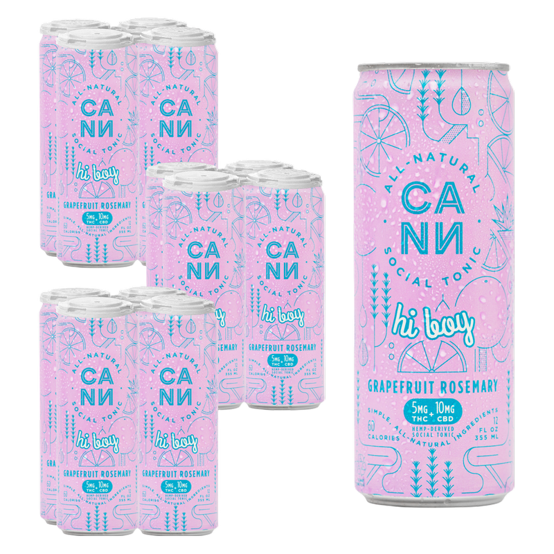 Cann Grapefruit Rosemary 5mg THC 10mg CBD Seltzer 12pk 12oz Can