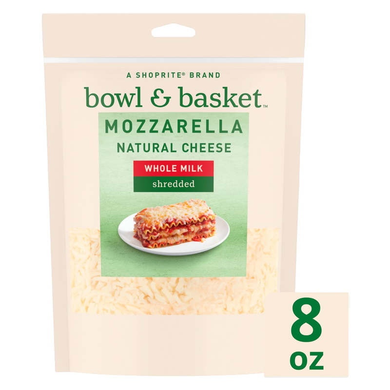 Bowl & Basket Shredded Whole Milk Mozzarella Cheese - 8oz