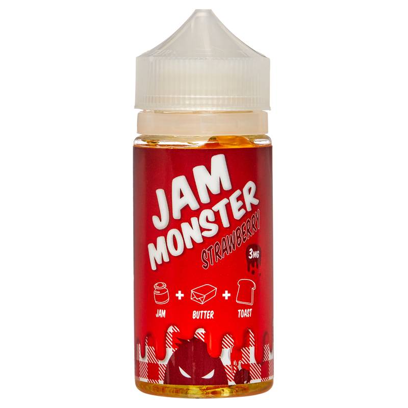 Jam Monster Strawberry 3 mg E-Liquid 100 ml Bottle