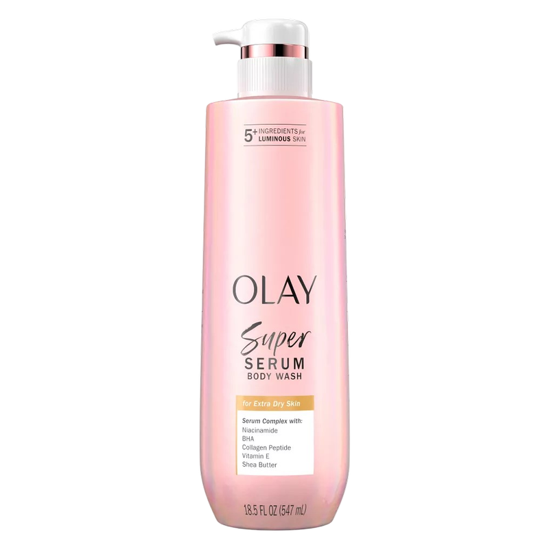 Olay Super Serum Body Wash for Extra Dry Skin, 18.5 fl oz