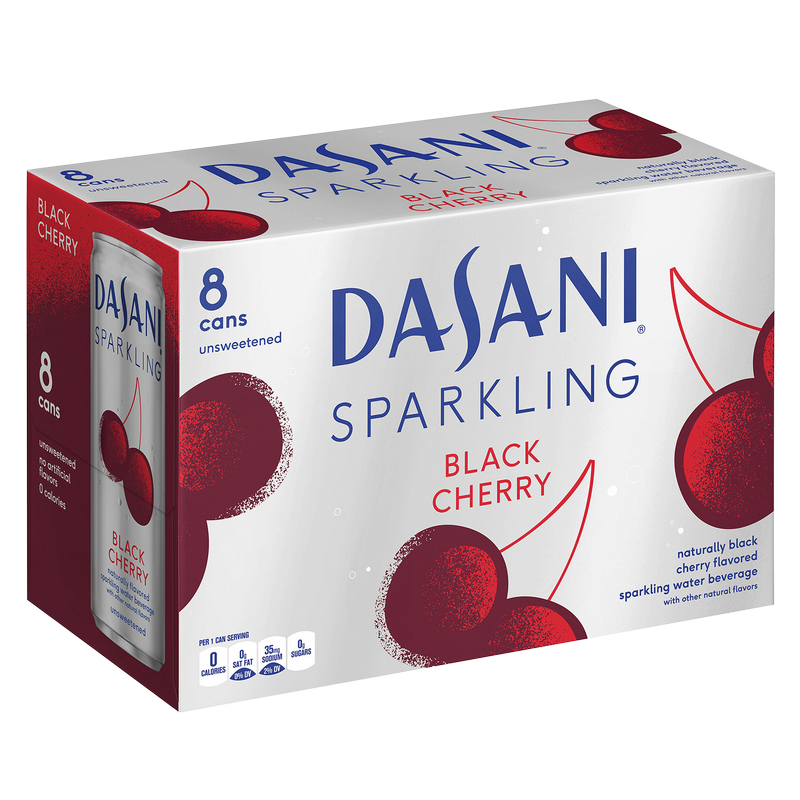 Dasani Black Cherry Sparkling Water 8pk 12oz Can