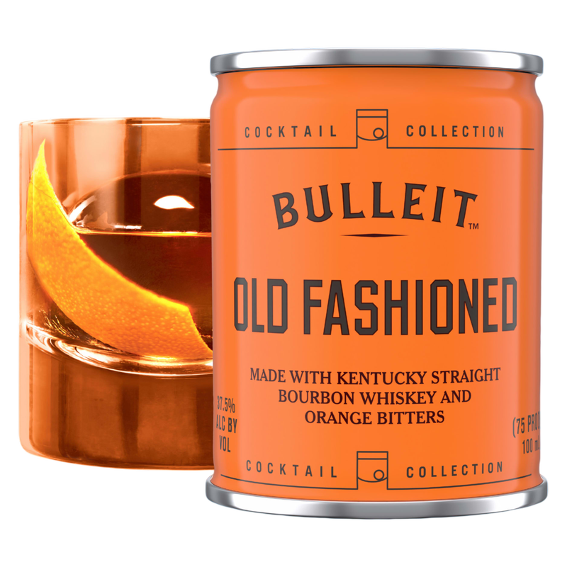 Bulleit Old Fashioned Cocktail, 100 mL Cans, 4 Pack