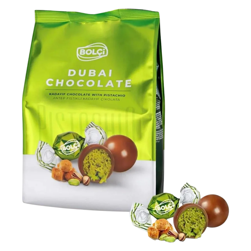 Bolci Dubai Milk Chocolate Truffle with Pistachio Kadayif Filling , 120g