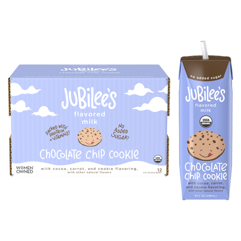 Jubilee's Organic Chocolate Chip Cookie Protein Milk 12pk 8oz Ctn